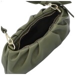 Módní dámská kožená kabelka do ruky Antini, tmavě zelená