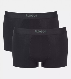Pánské boxerky EVER Ease Hipster 2P - BLACK - černé 0004 - SLOGGI BLACK S