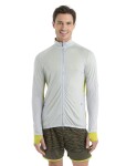 ICEBREAKER Mens ZoneKnit LS Zip, Ether/Bio Lime velikost: M