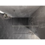 MEXEN/S - Lunar T sprchový kout dveře křídlové pravá 120 x 120, transparent, nikl kartáčovaný 834T-120-120-97-00-P