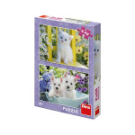 Puzzle 2x48 Koťátko westíci