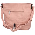 Trendová dámská koženková crossbody Perlita, růžová