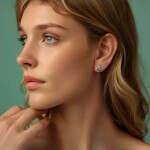 Stříbrné vánoční náušnice ve tvaru stromečku – stříbro 925/1000, Stříbrná