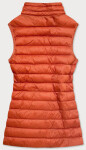 Prošívaná dámská vesta v barvě oranžový S (36) model 15512688 - J.STYLE