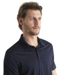Pánské merino polo triko ICEBREAKER Mens 150 Tech Lite III SS Polo, Midnight Navy velikost: XL