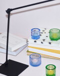 Iittala Skleněný svícen Kastehelmi 6,4 cm – Aqua, modrá barva, sklo