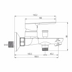 Mereo Vanová nástěnná baterie, Zuna, 100 mm, bez příslušenství, chrom CB901A03Z