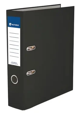 VICTORIA OFFICE Pákový pořadač Basic černý / 75 mm / A4 / PP/karton (75BLACK)