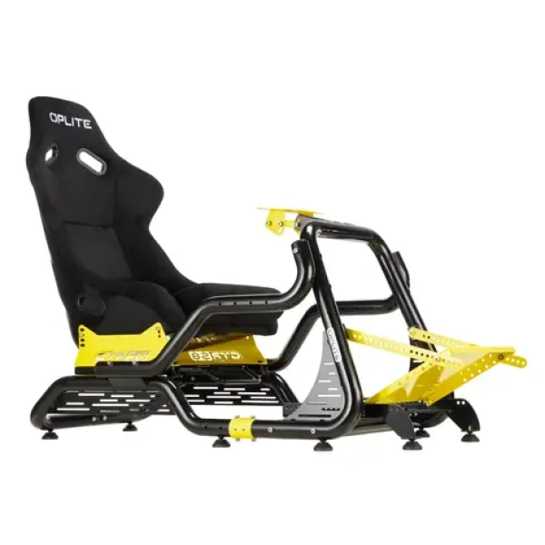 OPLITE Cockpit GTR S8 Elite Force žlutá / Závodní kokpit / kompatibilní s Fanatec, Moza a Thrustmaster / GT, Drift, F1 (OP-GTR-EFY-S8)