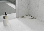MEXEN - Flat rohový podlahový žlab 20 x 20, zlatá 1510320