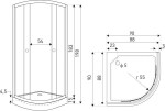 KERRA - Sprchový kout s vaničkou Pixel XN 90 (černý) 5907548117977