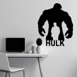 Samolepka Hulk silueta Barva: šedá, Velikost: 100 x 121 cm