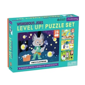 Mudpuppy puzzle: Level Up! Podivuhodná zaměstnání 4v1