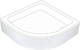 DEANTE - plus II bílá - Akrylátová sprchová vanička, půlkulatá, 80 cm KTU_032B