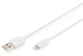 Digitus bílá / Nabíjecí a datový kabel / USB-A - Lightning / MFI / 2 m (DB-600106-020-W)