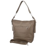 Módní dámská kožená kabelka na rameno Sherica, taupe