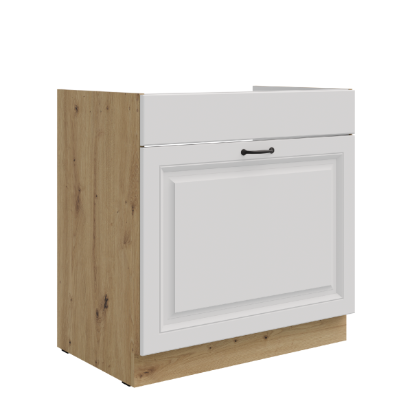 Spodní skříňka pod dřez Stilo 80 ZL 1S BB - Premium Box Barva korpusu: Dub artisan, Barva dvířek: Bílá