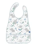 KikkaBoo Bryndák plastový s kapsou Savanna Pattern Blue / Rozměry: 28.5 x 46 cm / Vhodné pro děti od 4 měsíců (31303030040KB)