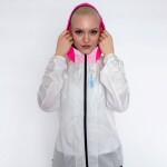 Běžecká bunda SALMING Sarek Jacket 21 White/Pink Velikost textilu: