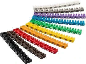 Goobay označovací klipy na kabel / Klipy na kabely / průměr 2,5-4 mm / čísla / 10x10 ks (zvpzn02)