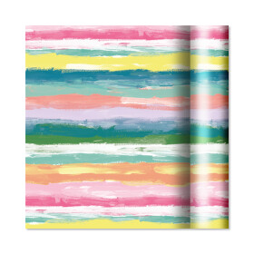 Dárkový papír - role 2 m × 70 cm - Barevné pastelové pruhy - Albi