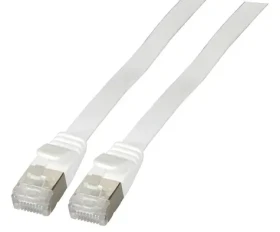 EFB RJ45 plochý patch kabel Cat6a bílá / Patch kabel / U/FTP / 5 m / 10Gbit/s (K5545WS.5)