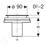 GEBERIT - Příslušenství Sprchová odpadní souprava, pro instalaci přes podlahu, bez zápachové uzávěrky 150.592.00.1