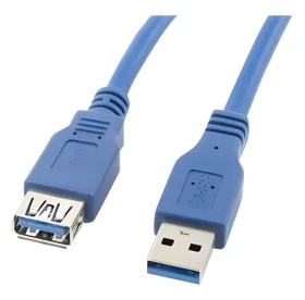 Lanberg USB-A 3.0 (M) - USB-A 3.0 (F) modrá / Prodlužovací kabel USB / 3 m (CA-US3E-10CC-0030-B)