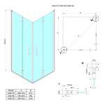 GELCO - LORO čtvercový sprchový kout 800x800 rohový vstup GN4780-01