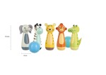 Orange Tree Toys Dřevěné kuželky - Zvířátka z džungle
