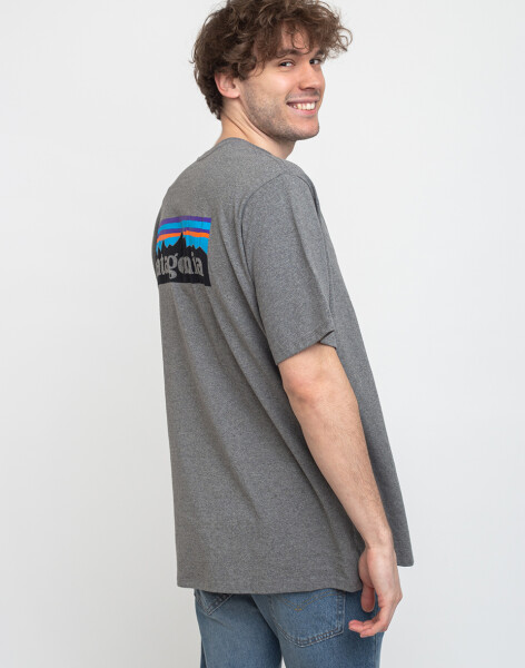 Tričko Patagonia M's P-6 Logo Responsibili-Tee® Gravel Heather