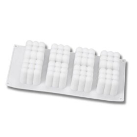 Cesil Cesil Silikonová forma na pečení/na mražené dezerty Bubliny/kostky (na 6 ks) 6 cm