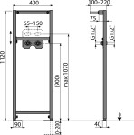 Alcadrain Montážní rám pro baterii A104B/1120 A104B/1120