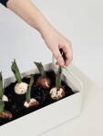 Ferm Living Designový truhlík Plant Box Small Cashmere, béžová barva, kov