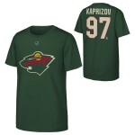 Outerstuff Dětské tričko Kirill Kaprizov #97 Minnesota Wild NHL Flat Name & Number Short Sleeve Cotton Velikost: Dětské XL (170 – 176)