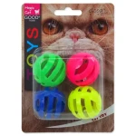 Magic Cat Hračka - míček děrovaný plast se zvukem 3.75cm 4ks (453-30032)