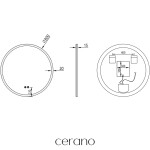 CERANO - Koupelnové LED zrcadlo Blanco, akrylátový rám - bílá lesklá - Ø 80 CER-541639