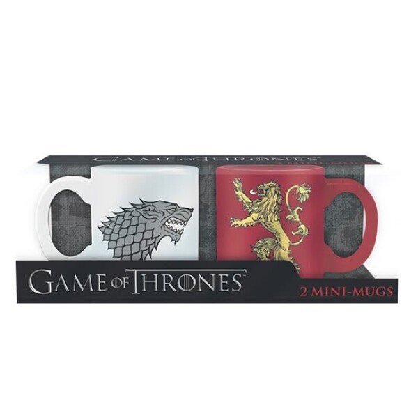 Hrnečky Game of Thrones 110ml set 2ks Stark &amp; Lannister