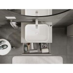 MEXEN/S - Rivel koupelnová skříňka pod umyvadlo 70 cm s deskou, 1 šuplík, reliéf , šedá mat 91A20-07023-1-BFC62