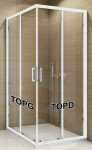 SanSwiss TOPG 1200 04 07 Levý díl sprchového koutu 120 cm, bílá/sklo