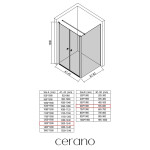CERANO - Sprchový kout Antelo L - L/P - 6 mm - chrom, transparentní sklo - 130x60 - otočný CER-666733