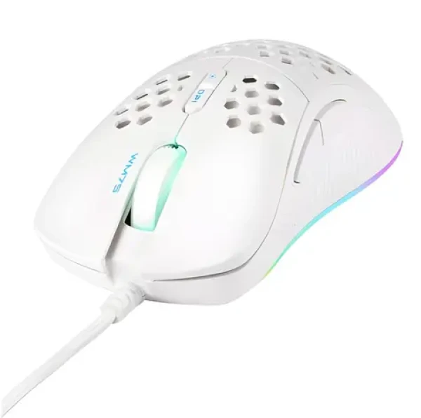 Deltaco GAM-108-W bílá / Herní myš / RGB / optická / 6400 DPI / USB-A / 7 tlačítek (GAM-108-W)
