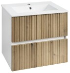 AQUALINE PANEDA STRIP umyvadlová skříňka 59,5x55x45,2cm, dub emporio PN360