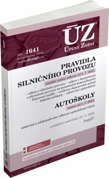 ÚZ 1641 Pravidla silničního provozu