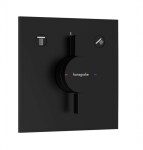 HANSGROHE - Sprchový set s baterií pod omítku, s tělesem, průměr 25 cm, 3 proudy, matná černá SANI21HHH405