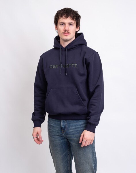 Carhartt WIP Hooded Carhartt Sweat Dark Navy/Dark Scarab S