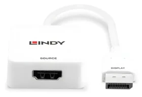 Lindy 38303 bílá / Převodník / HDMI 2.0 na DisplayPort 1.2 / 4K 60Hz / aktivní (38303)