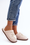 Dámské klasické pantofle s podšívkou v béžové barvě Mabira 36/37