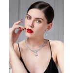 Luxusní souprava šperků Swarovski Elements Desireé, Bílá/čirá 43 cm