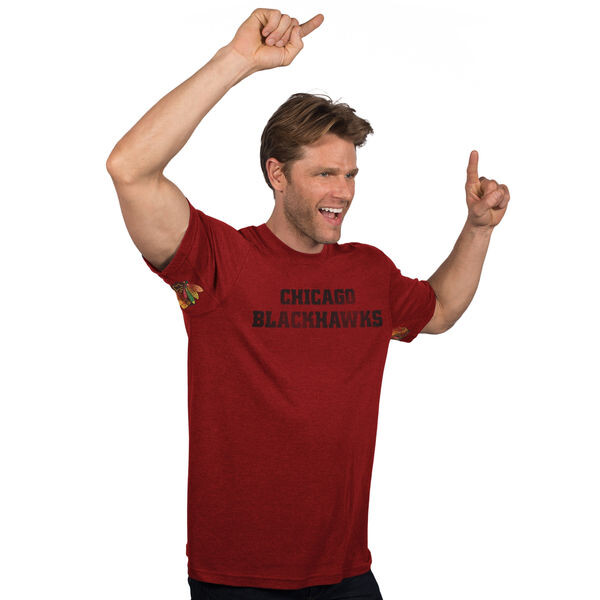 Pánské Tričko Chicago Blackhawks Hands High Tri-Blend Velikost: